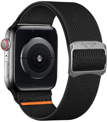SimpleThings Elastisches Sport-Loop-Band für Apple Watch-Armband 38mm 40mm 41mm 42mm 44mm 45mm 46mm, Nylon-Stoff-Sportarmband Kompatibel mit iWatch Armband Series SE 10 9 8 7 6 5 4 3 2 1