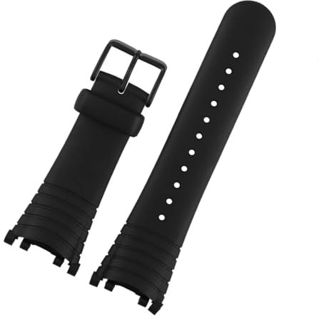 QTYQWC Schwarzes Gummiarmband für SUUNTO Vector Vector, Dornschließe, Herrenarmband, Uhrenzubehör