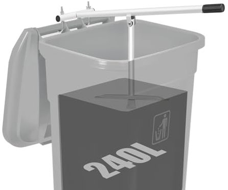 NEWTRY Rubbish Compactor, Manual Waste Press Bin Booster for 120L and 240L Wheelie Bins, Recycling Hand Tool with Space Saving Design for Home Kitchen Outdoor- White