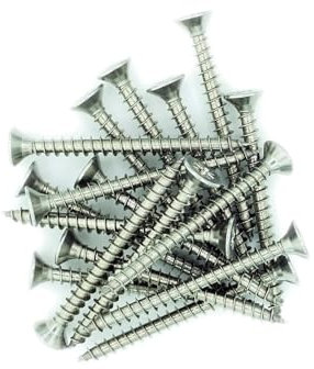 100x 3.0 x 35mm Chipboard Countersunk Head Wood Screws A2 Stainless Steel Chipboard Screws for Floorboards Wood Fences DIY Furniture & Repairs - Corrosion-Resistant and Durable