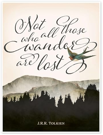 Posterlounge Not all those who wander are lost, Tolkien Poster | 50 x 70 cm von Amelia Gier Wandbilder Wanddeko
