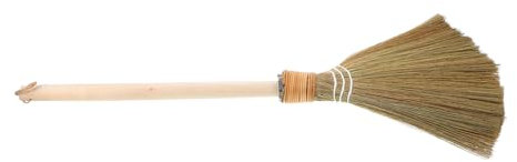 ERINGOGO Mini Balai en Paille pour Le Nettoyage du Bureau Balai Asiatique À Manche Court pour Le Balayage Intérieur