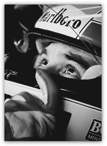 SALVADERO F1 & Racing Poster – Premium-Motorsport-Wandposter, Vintage-Autodekoration ohne Rahmen (Magic Senna, 50L x 40B cm)