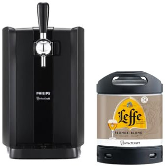 PerfectDraft Black Philips Machine Home Beer Cooler & Dispenser System HD HD3761/60 and Leffe Blonde Keg