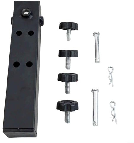 HomeVortex Lot de 4 rallonges de pieds de table pliantes, réglables pour tables pliantes, pieds carrés et ronds avec double goupille de verrouillage de type B