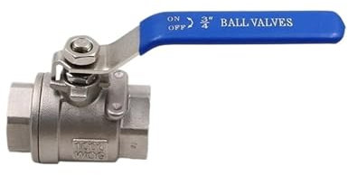 Zweiteiliger hochtemperaturbeständiger Kugelhahn aus Edelstahl 304, zweiteiliger Innengewinde-Gewindehahn mittlerer Größe(DN8 2 points)