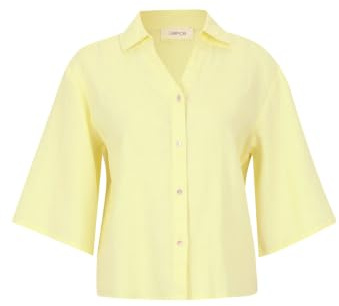 Cartoon Damen Leinenbluse mit Kragen