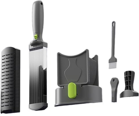 Fazvncv Stainless Steel Adjustable Thickness Meat Slicer and Cleaver Set Slicing and Shredding Tool for Efficient Kitchen Use