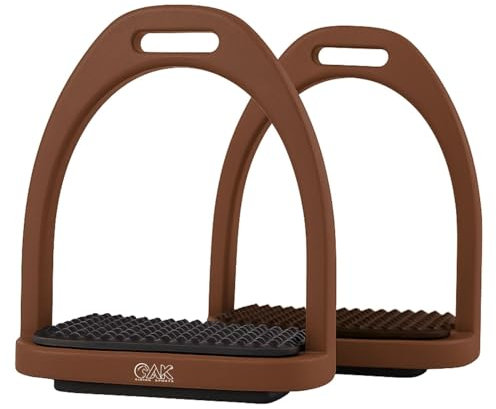 AK Baspro AKRS-6047-02 Steigbügel aus Kunststoff, hohe Festigkeit, langlebig, hochwertiger Kunststoff, Sicherheitssteigbügel, Reitsteigbügel, Trittflächen mit rutschfestem Gummi-Pad, AKRS-6047-02