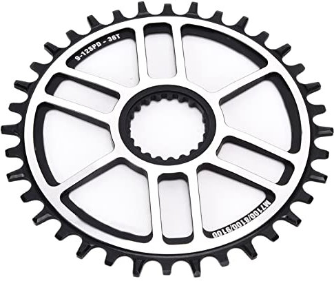 Plato de bicicleta de 36 dientes, aleación de aluminio de alta resistencia, proceso de anodizado, diseño de engranaje positivo y negativo, plato de montaje directo, rotor de