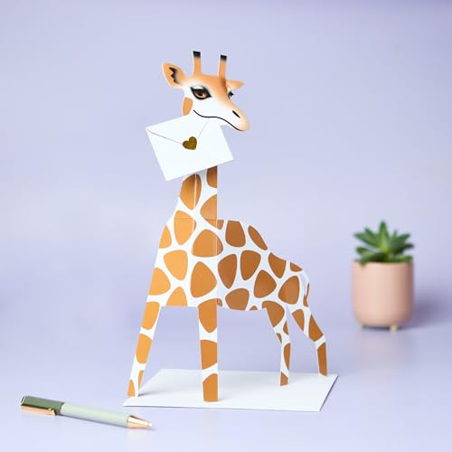 Quay Side Cards - Special Delivery 3D Greetings Card - Wildlife - Giraffe (Hi!)
