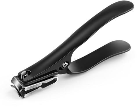 Toe Nail Clippers for Thick Nails - 360° Rotating Long Handle Toenail Clippers for Elderly, Ergonomic Strong Heavy Duty Large Nail Trimmer with Wide Jaw Opening for Seniors Men Disabled - Black