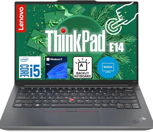 Lenovo ThinkPad E14 Ordinateur portable à écran tactile professionnel | Lifetime Office 365 pour le Web | 13e génération Intel Core i5-1335U | 16 Go de RAM, 1 To SSD | Windows 11 Pro | Clavier