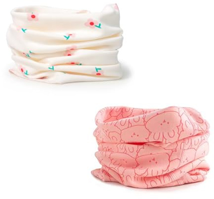 2 Stück Loop Kinder Baumwolle Herbst Winter Schal Baby Loop Hals Wärmer Mädchen und Junge