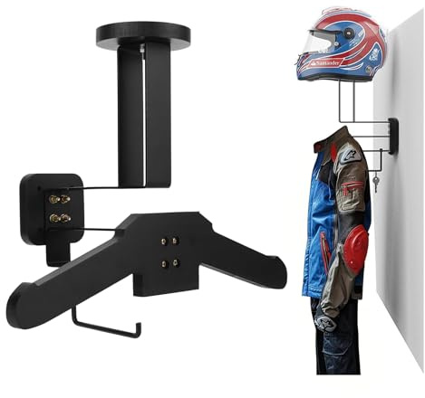 PERFECT LASER Motorcycle Helmet Holder Wall Mount Multifunctional for Motorcycle Helmet & Sports Gear Wall Hanger Organizer Space-Saving Storage Solution for Garage & Hallway
