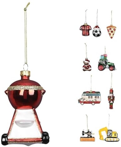 NETPROSHOP Weihnachtsbaumanhänger Weihnachtsdeko Weihnachtsschmuck 1 Stück Höhe 8-10 cm, Farbe:Grill