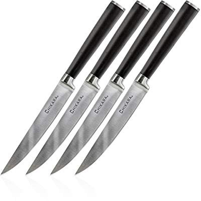 Ginsu Gourmet Chikara Serie, Messerset, Japanischer Edelstahl, 4er Set Steakmesser