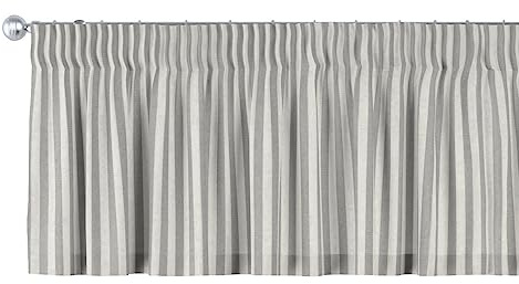 dekoria Kurzgardine mit Kräuselband Schal Gardine Dekoschal 260 x 40 cm grau-Ecru