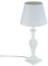 Weiß patinierte Holzlampe H56