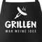 MoonWorks® Grill-Schürze für Männer mit Spruch Grillen war meine Idee Spruch lustig Bratwurst Baumwoll-Schürze Küchenschürze schwarz unisize