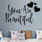 Wandaufkleber Und Wandbilder Cute You Are Beautiful Wandaufkleber Wohnkultur Dekoration Für Baby Kinderzimmer Dekor Aufkleber Wandbild 43 * 65 Cm
