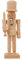 BESPORTBLE Christmas Craft Wood Nutcracker Figurine - Unfinished Wooden Soldier DIY Decor 20cm