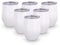 PYD Life Lot de 6 verres à vin isothermes sans pied en acier inoxydable 355 ml