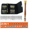 25 Set Mini Screwdriver Set Kit Bits Multi Small Precision Hex Torx Star Repair Tool Leather Case for Mobile Phone, PC Laptop, Watch, Computers, Electronic Workshops,Glasses