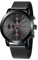 CRRJU Uhr Herren Chronographen Männer Uhren EdelstahlBand Mesh Wasserdicht Armbanduhr Business Schwarz Stoppuhr Uhr für Herren mit Datum Analog Quarzuhren (Schwarz Red)