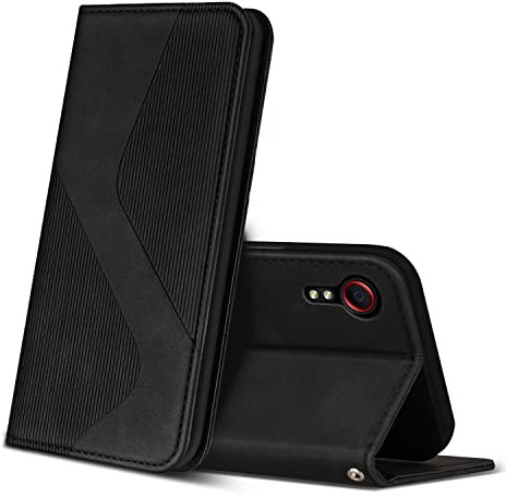ZONNAVI Cover per Samsung Galaxy Xcover 5, Flip Custodia Pelle PU con [Slot Cart] [Supporto Stand] [Magnetica], Cover a Libro Portafoglio per Samsung Galaxy Xcover 5 (Nero)