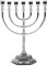 FOMIYES Chanukka Menorah 7 Chanukka Kerze Minorah Israel Menorah Jüdisches Tischdekoration Kerzenhalter Für Partys Hochzeiten Tischdekoration Silber