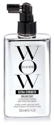 Color Wow Dream Coat Extra Strength, Hitzeschutz, Anti-Frizz Spray, bis 3 Haarwäschen, Glanzspray für superglatte, geschmeidige Haare, Sulfatfrei, Parabenfrei, Tierversuchsfrei, 200ml