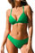 CUPSHE - Conjunto de bikini triangular para mujer con ribete en contraste, traje de baño de 2 piezas, verde lima, M