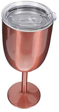 SHOWERORO Double Wall Wine Glass Iced Tea Cups Wine Glasses With Lid Martini Glasses Martini Glass Red Wine Accessory Delicate Water Cup Multifunction 10Oz