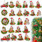 Soaoo 48 Stück niedliche Meerschweinchen-Ornamente für den Baum, Outdoor, hängende Weihnachtsschmuck, Weihnachtsdekoration, Baum zum Aufhängen, Holz, Feiertagsdekoration