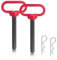 LOUZAGO 2 perni di traino per trattore, 1,5 x 10,2 cm, perno e clip per cancello del rimorchio, resistenti, per rimorchi, barche, auto, camper, camion (1,6 x 10,2 cm)