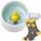 Nuenen 2 Pieces Duck Gifts Sets Unisex Duck Socks 3D Coffee Mug Little Animal Inside Novelty Socks for Men Mug Handmade Figurine Milk Tea Cup for Women Tea Birthday Friends Weddings