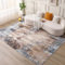 COOUS Washable Rugs for Living Room - Ultra Soft Area Rugs, Short Pile Non-Slip Non-Shedding Abstract Carpet, Stain Resistant Faux Wool Rugs for Bedroom Dining Room (Brown 160x230CM)