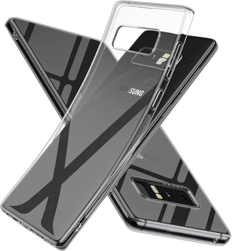 Klar Silikon Hülle für Samsung Galaxy Note 8 Transparent Ultra Dünne weiche TPU Handyhülle Flexible Crystal Clear Case Cover Bumper Rückseite