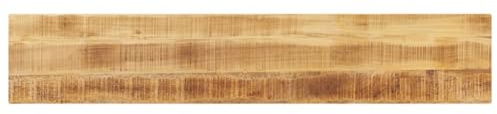 SooIarix bordsskiva 180 x 40 x 2,5 cm, rektangulär, grov massivt trä mango, naturlig finish, mångsidig bänkskiva för matbord, skrivbord eller badrumsunderskåp
