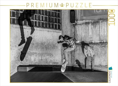 CALVENDO Puzzle Skaten, Licht und Schatten | 1000 Teile Lege-Größe 64 x 48 cm Foto-Puzzle für glückliche Stunden