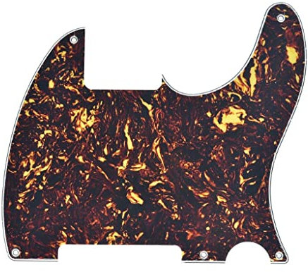 kaish 5 Löcher Tele Telecaster Pickguard Schlagbrett für Fender Esquire dunkelbraun Schildkröte