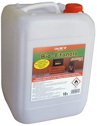 Bioetanolo 10 lt combustibile ecologico,naturale biocamino