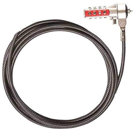 Targus DEFCON® SCL (Serialized Cable Lock / Combination Lock) Laptop and Desktop Security Cable for attaching to Lock Slot or Security Anchor Plate - PA410S