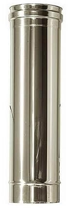 Canna fumaria DN 140 1 mt L 1000mm tubo acciaio inox 316.