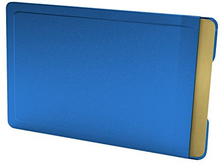 BMK CardTresor Color Kartenschutzhülle aus Edelstahl in blau, RFID/NFC-Schutz
