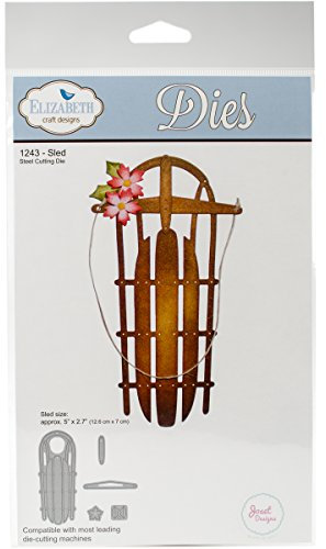 Elizabeth Craft Designs Schlitten sterben, Metall, grau, 26,1 x 15 x 0,2 cm