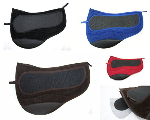PS Pferdeartikel Kurzes Westernpad Round, Sandwichpad, 2 Kammern - Spezial Farbe schwarz