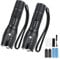 flintronic LED Taschenlampen, 2PCS Handlampe L2-Aluminiumlegierung 5 Modi, 3000LM Zoombarer Wasserdicht Taktische Flashlight für Outdoor Indoor SOS(Einschließlich 1*Ladegerät, 2*18650 Akku, 1*Holster)