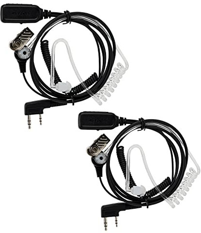 Retevis Radio Auricular VOX Walkie Talkie Auricular con Diseño de Bobina, Compatible RT24 RT27 RT622 RB618, Baofeng UV5R 888S, Kenwood, eSynic, HYT, etc, Auricular Manos Libres (2 Piezas)